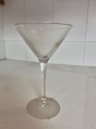 6 Copas de cóctel grandes de cristal