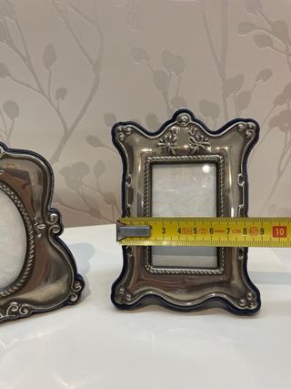 Pareja Marcos Plateados Vintage