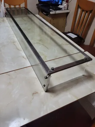 Vetrina espositiva in vetro per bancone