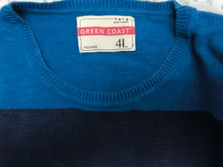 Jersey de rayas azul y marino