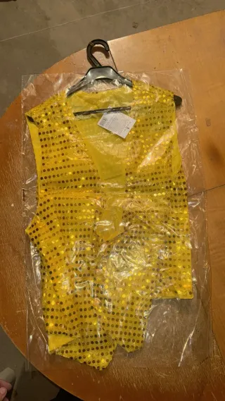 Chaleco lentejuelas verde talla S