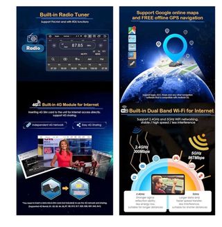 Radio Android 13 Fiat 500L 4G+64G Octa Core