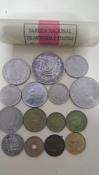 Lote de monedas antiguas españolas