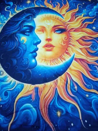 Arazzo Decorativo Sole e Luna