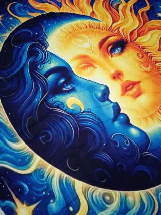 Arazzo Decorativo Sole e Luna