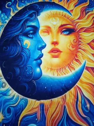 Arazzo Decorativo Sole e Luna