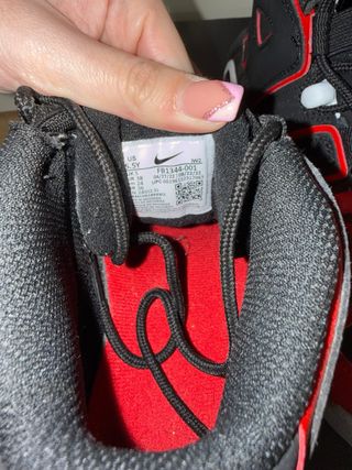 Nike Air More Uptempo Zapatillas Negras Rojas