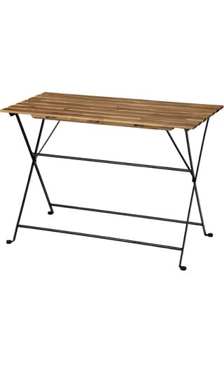 Set Mesa madera terraza y 2 sillas Plegables