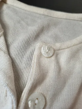 Cardigan a righe Panna e Marrone