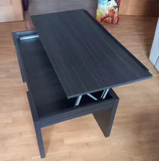 Mesa de centro elevable madera