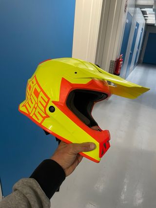 Casco Motocross Infantil Naranja y Amarillo