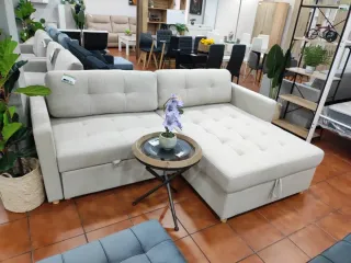 Sofá Chaise Longue Cama Arcón Beige
