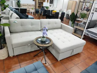 Sofá Chaise Longue Cama Arcón Beige