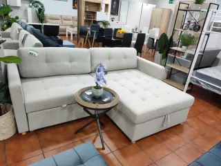 Sofá Chaise Longue Cama Arcón Beige