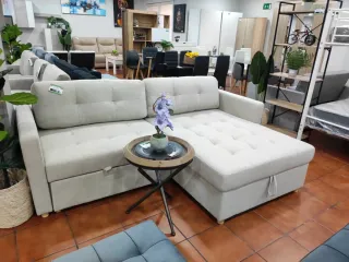 Sofá Chaise Longue Cama Arcón Beige