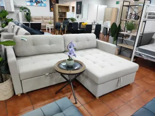 Sofá Chaise Longue Cama Arcón Beige