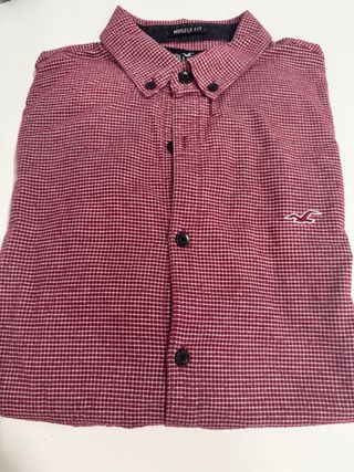 Camisa Hollister Cuadros Rojo y Blanco