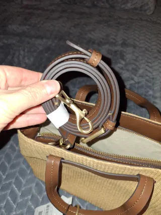 Bolso bandolera de rafia Parfois