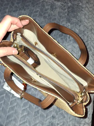 Bolso bandolera de rafia Parfois