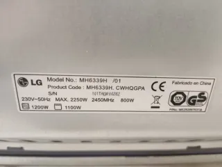 Horno Microondas LG Blanco