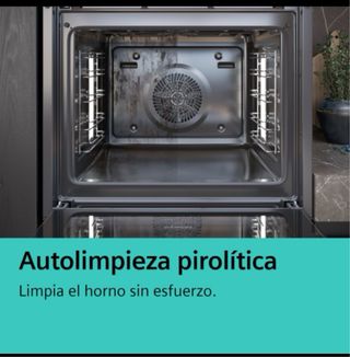 Horno Siemens Pirolítico Negro Clase A+