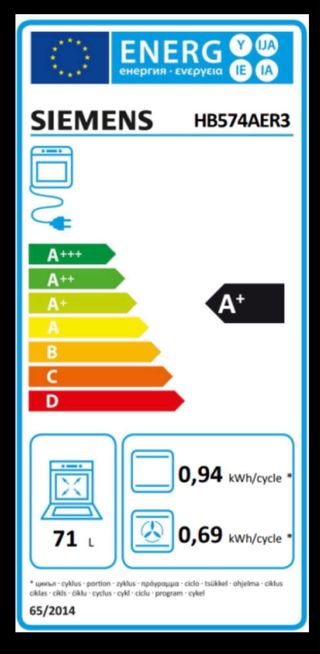 Horno Siemens Pirolítico Negro Clase A+