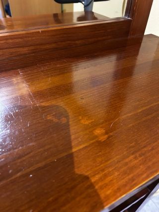 Mueble recibidor madera con espejo