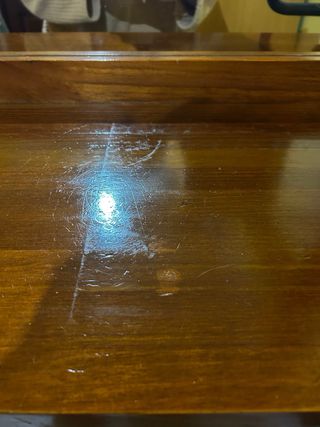 Mueble recibidor madera con espejo