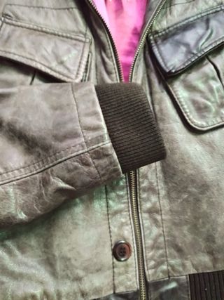 Chaqueta bomber piel auténtica T M