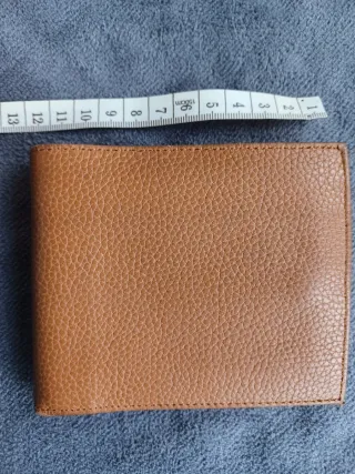 Cartera Billetera Piel Legítima Marrón