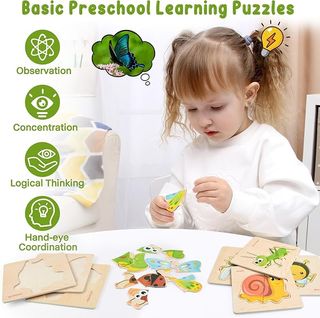 16 piezas Puzzles de madera SIN ABRIR