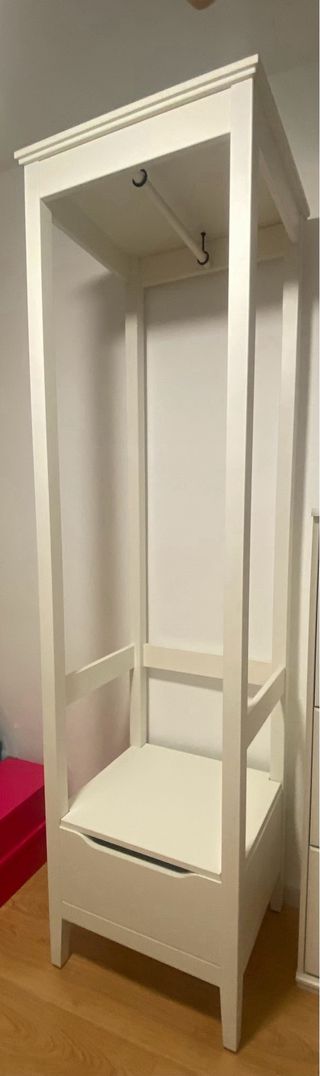 Armario abierto Ikea madera blanco