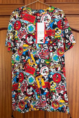 Vestido Zara Disney Talla S Multicolor