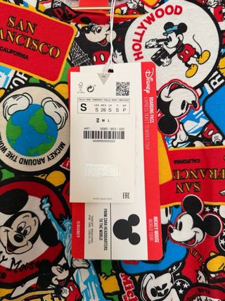 Vestido Zara Disney Talla S Multicolor