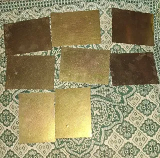 Antiguos cuadros decorativos de metal