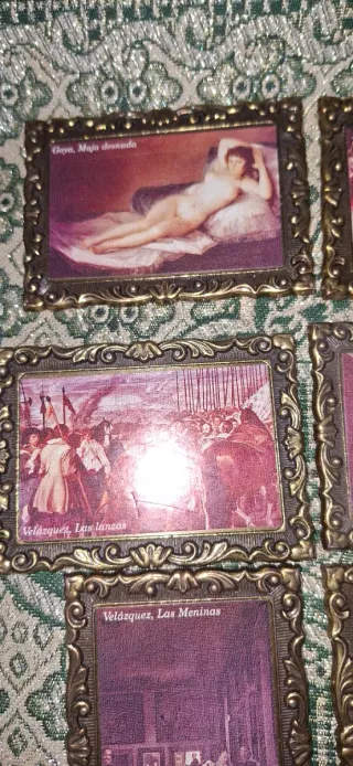 Antiguos cuadros decorativos de metal