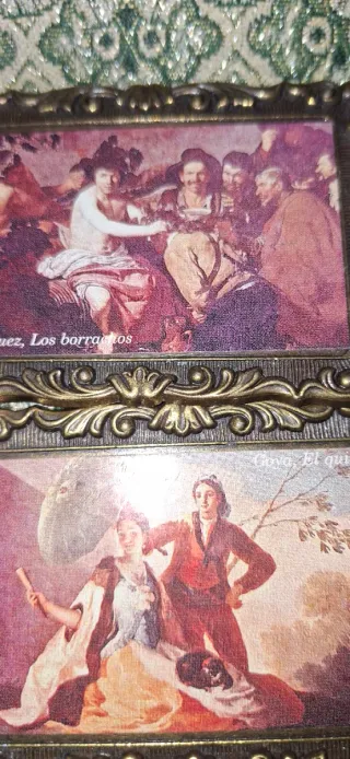 Antiguos cuadros decorativos de metal