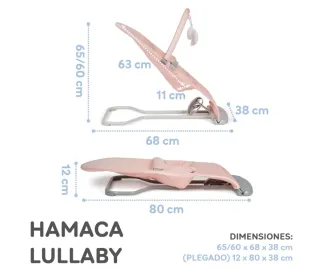 Hamaca Bebé Lullaby Rosa 0-6 Meses
