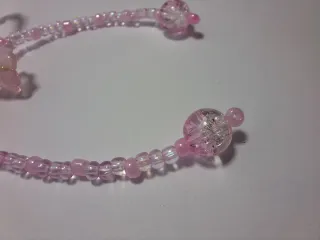 Portachiavi fiocco rosa con ciondolo