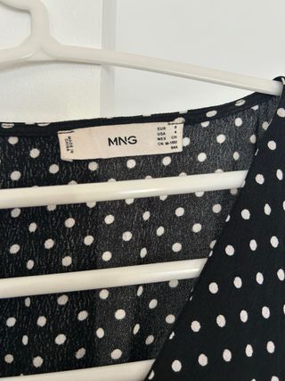 Vestido largo lunares Mango