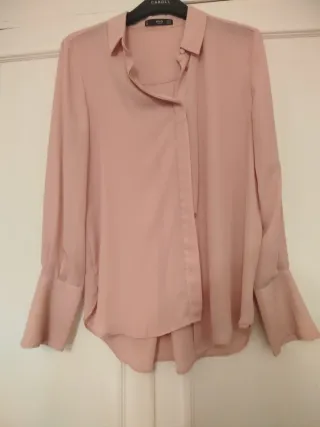 Camisa rosa Mango talla M