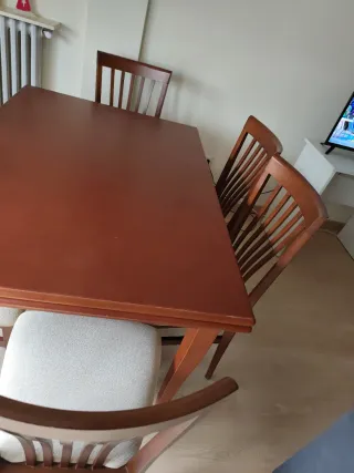 Mesa comedor y 6 sillas madera
