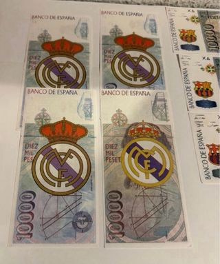 Colección Billetes Falsos Fútbol 10000 Pesetas