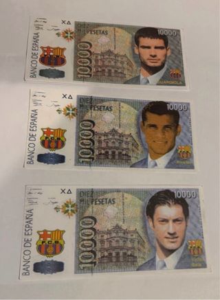 Colección Billetes Falsos Fútbol 10000 Pesetas