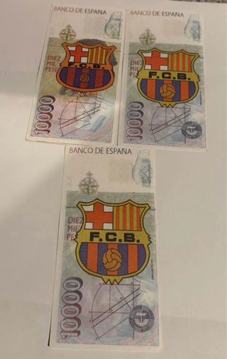 Colección Billetes Falsos Fútbol 10000 Pesetas