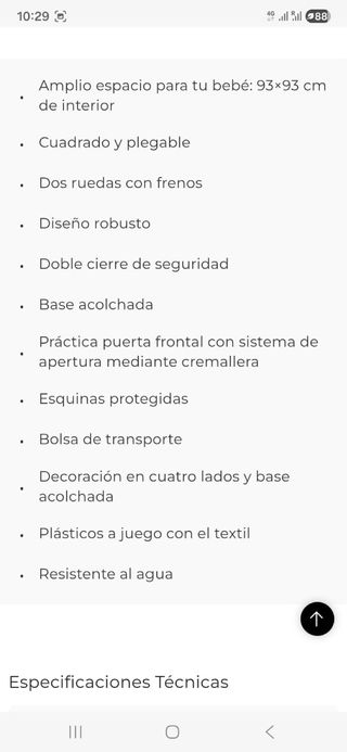 Parque infantil portátil