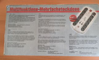 Regleta Protección sobretensión 12 tomas