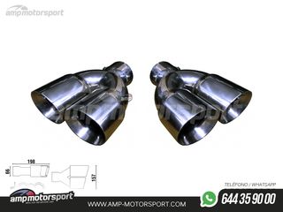 KIT COLAS DE ESCAPE INOX IZQUIERDA Y DERECHA DOBLE SALIDA