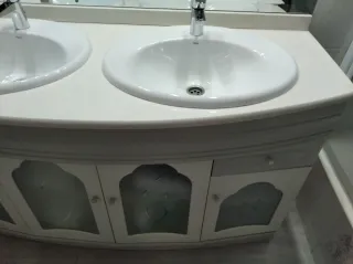 Armario Doble Baño Roca Porcelana con lavabos