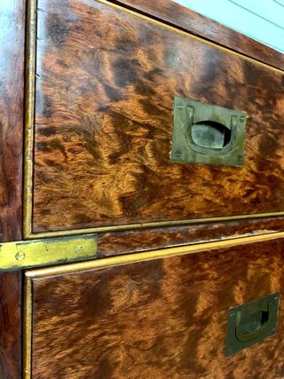 Cómoda Cajonera Madera y Metal. Naval. Vintage